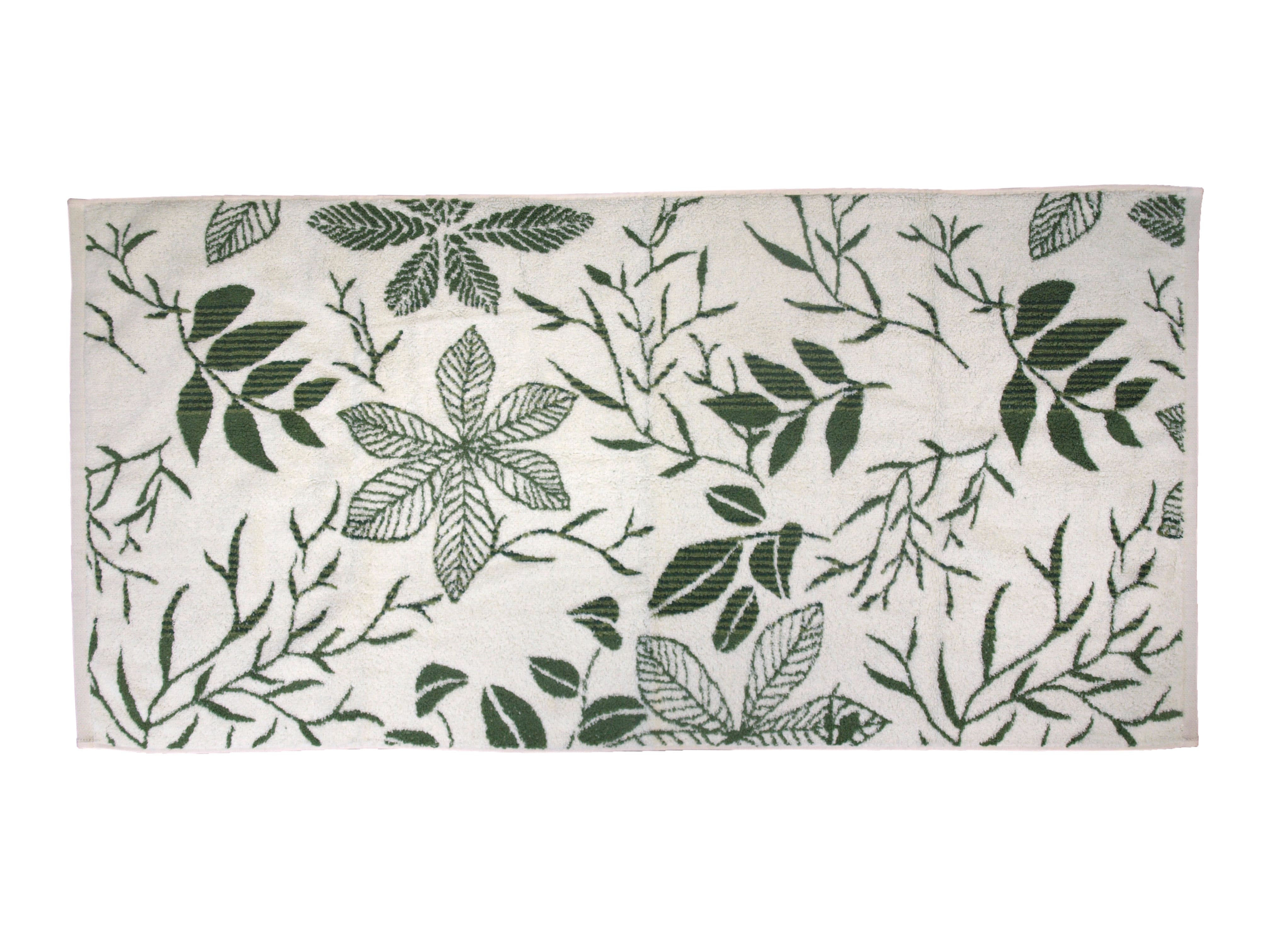 Duschtuch mit Blumenmuster Super-Soft Baumwolle 70x140 cm grün