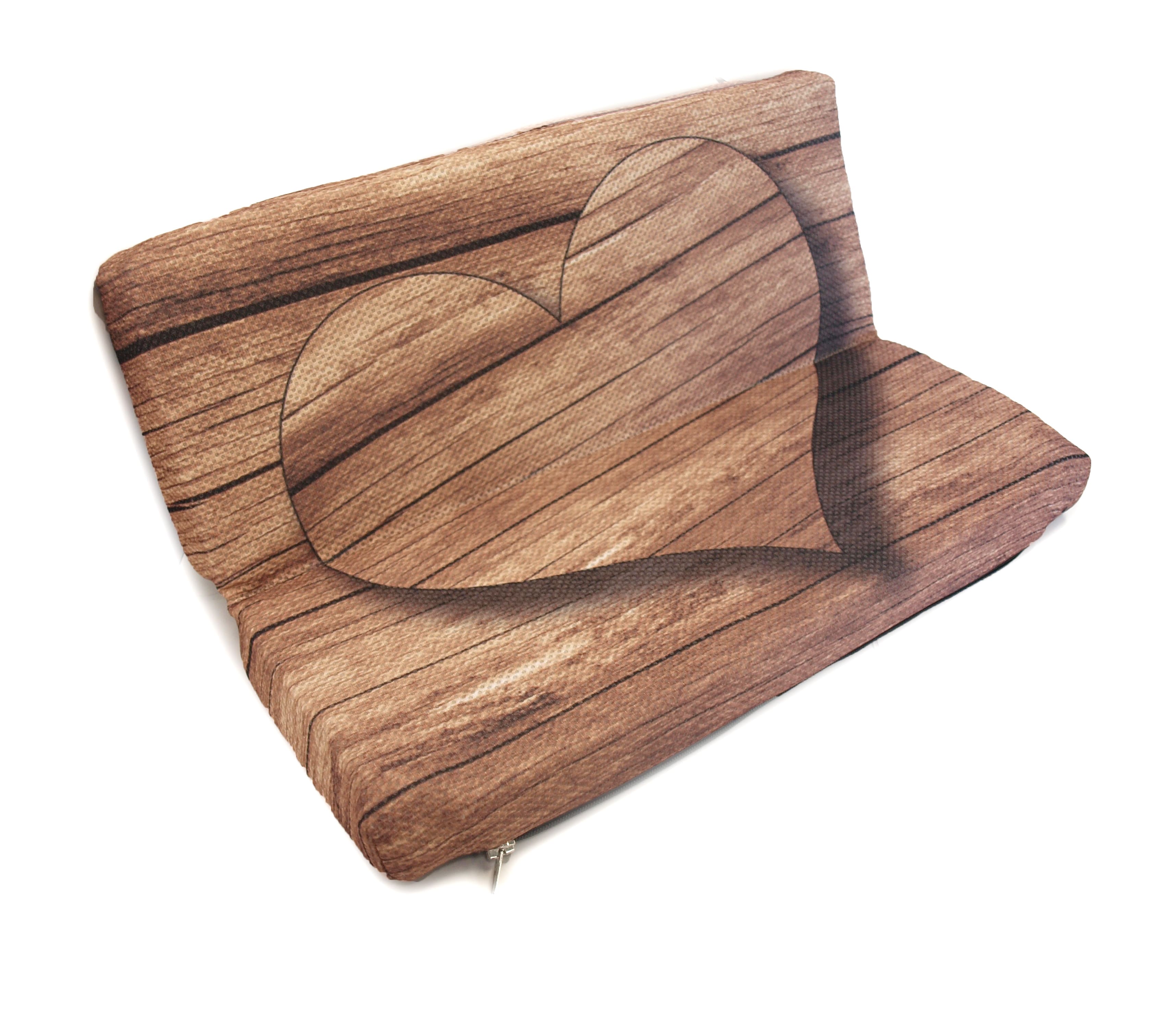 Klappkissen Holz Herz
