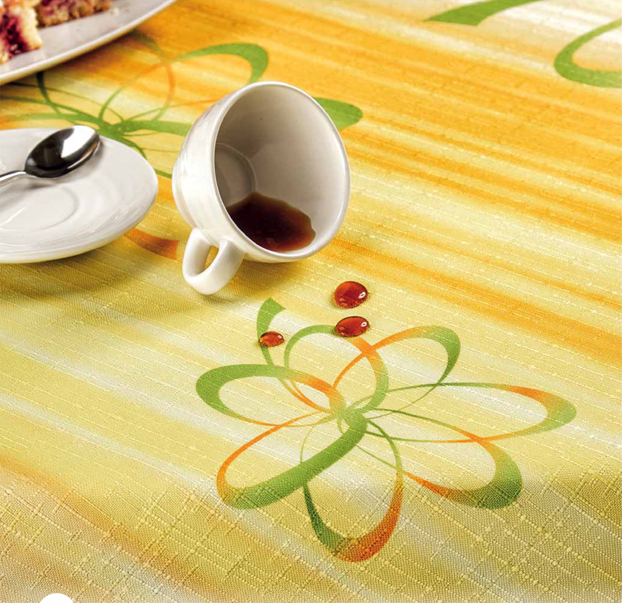 Tischdecke in Leinenoptik - Druck mit Fleckschutz 50 x 50 cm