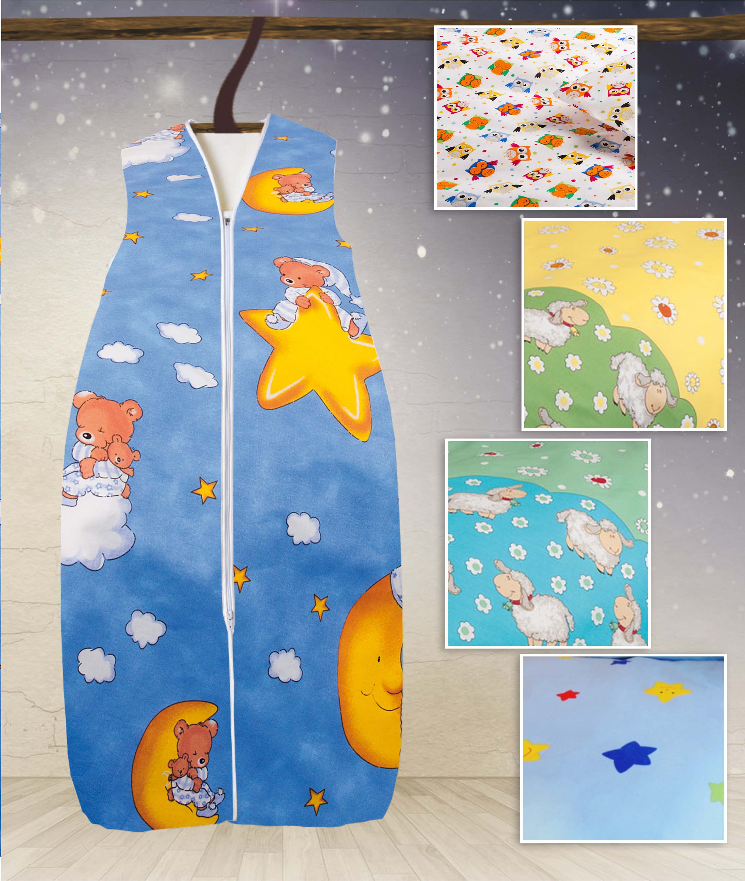 Babyschlafsack 110 cm Mond Teddy