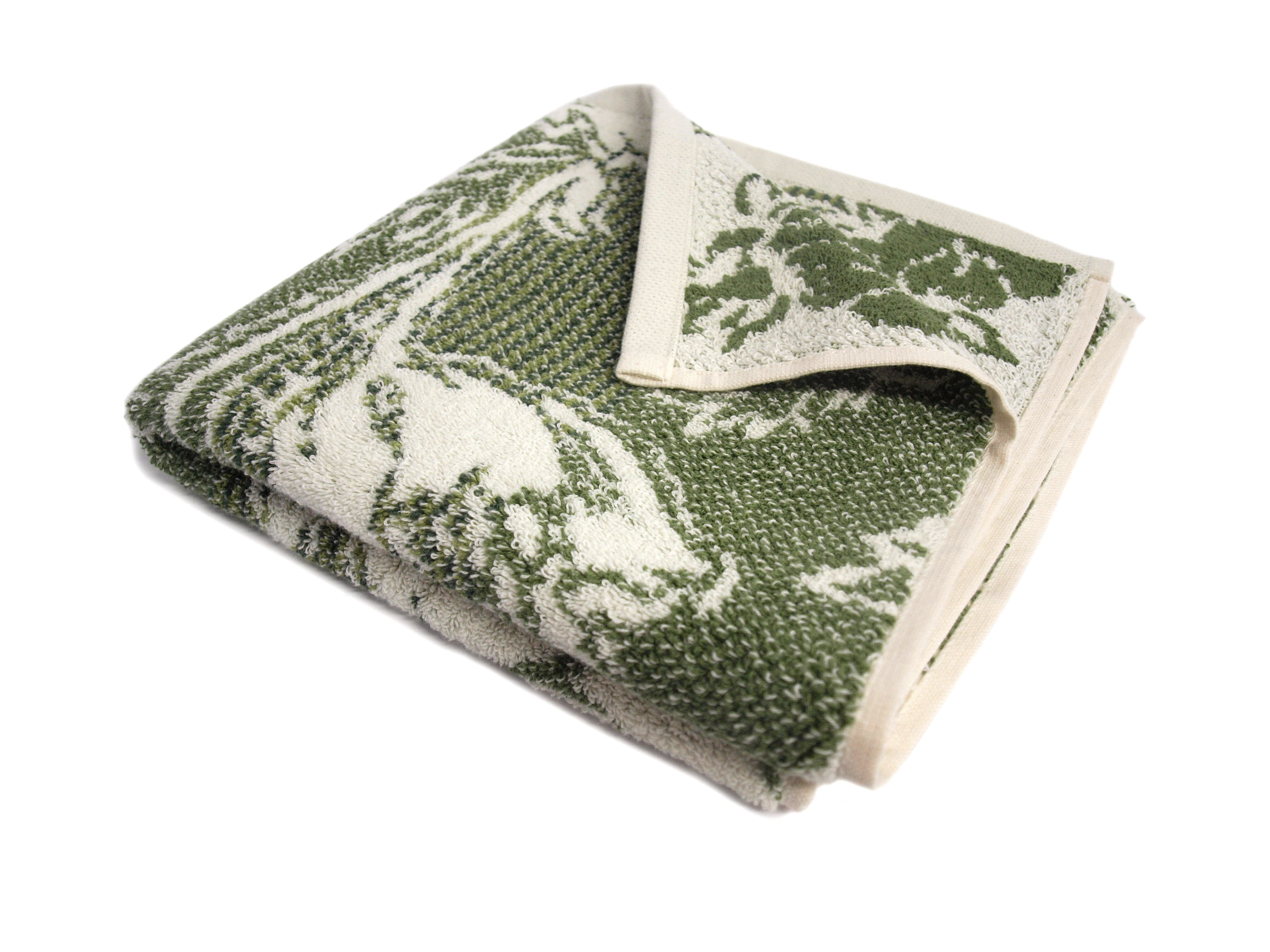 Duschtuch mit Blumenmuster Super-Soft Baumwolle 70x140 cm grün