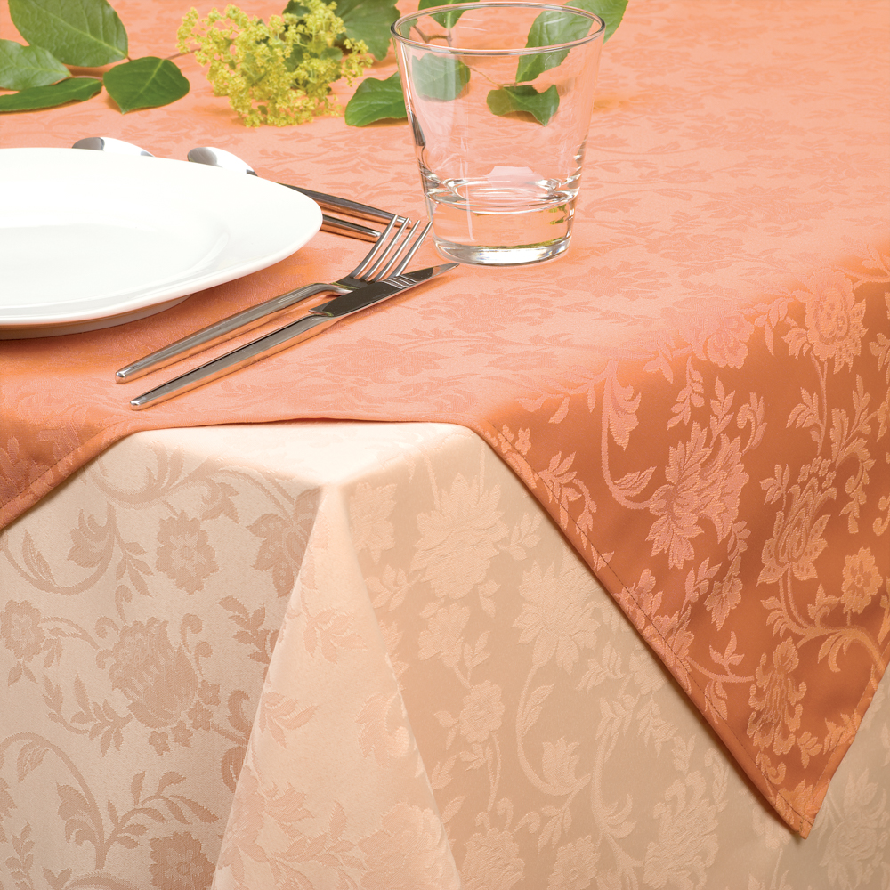 Tischdecke Flora uni o. gemustert, 275 g/m² 0002 natur uni ⌀ 210 cm